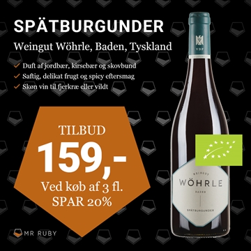 2022 Spätburgunder Trocken, Weingut Wöhrle, Baden, Tyskland